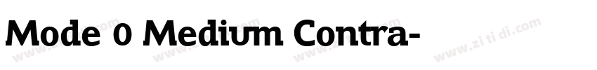 Mode 0 Medium Contra字体转换